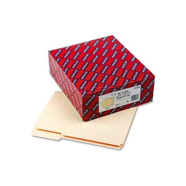 Smead Smead Reinforced Tab Manila File Folder, 1/3 Cut Top Tab, Letter, 100/Box 10434 - main